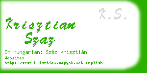 krisztian szaz business card